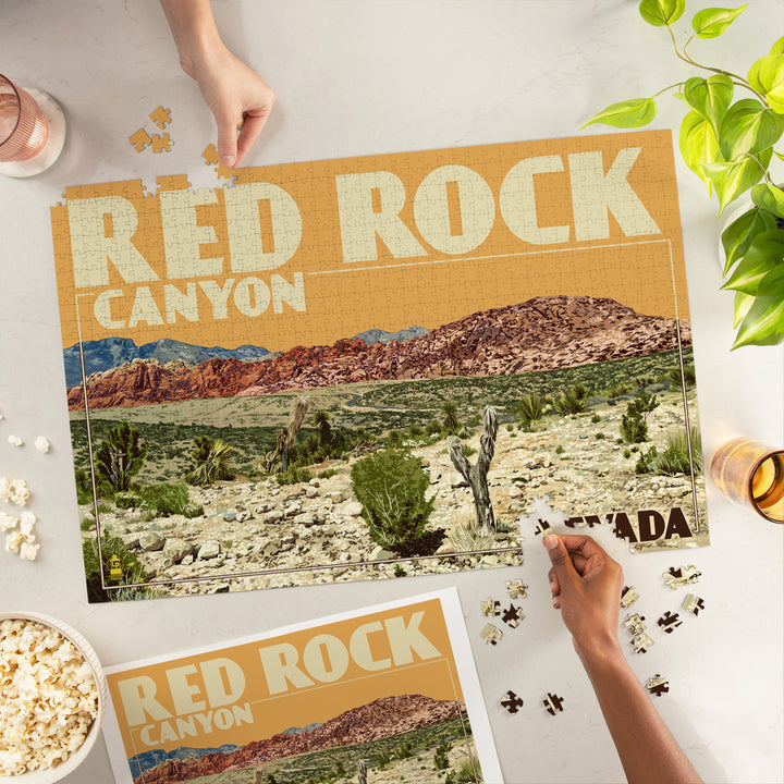 Las Vegas, Nevada, Red Rock Canyon, Jigsaw Puzzle Puzzle Lantern Press 