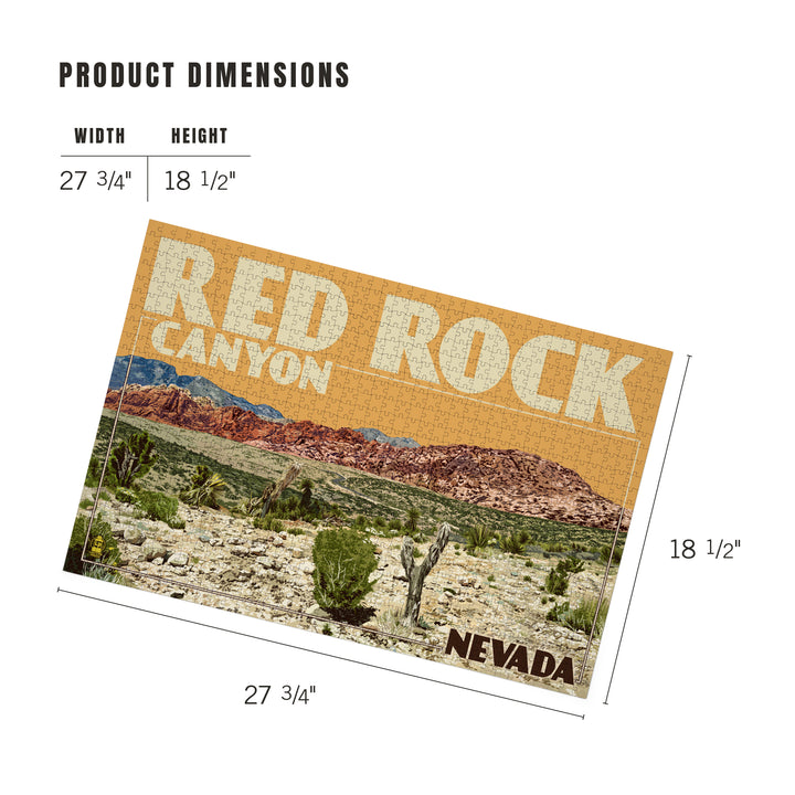 Las Vegas, Nevada, Red Rock Canyon, Jigsaw Puzzle Puzzle Lantern Press 