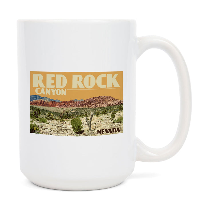 Las Vegas, Nevada, Red Rock Canyon, Lantern Press Artwork, Ceramic Mug Mugs Lantern Press 