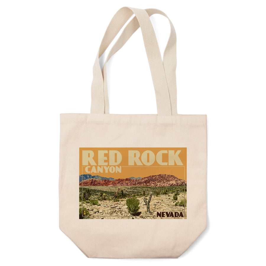 Las Vegas, Nevada, Red Rock Canyon, Lantern Press Artwork, Tote Bag Totes Lantern Press 