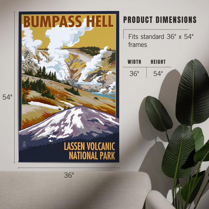 Lassen Volcanic National Park, California, Bumpass Hell, Art & Giclee Prints Art Lantern Press 