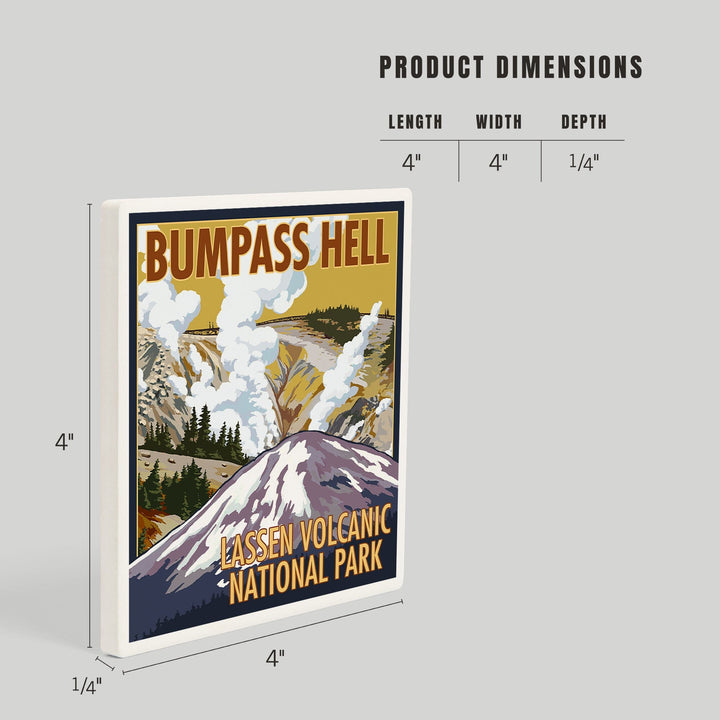 Lassen Volcanic National Park, California, Bumpass Hell, Coasters Coasters Lantern Press 
