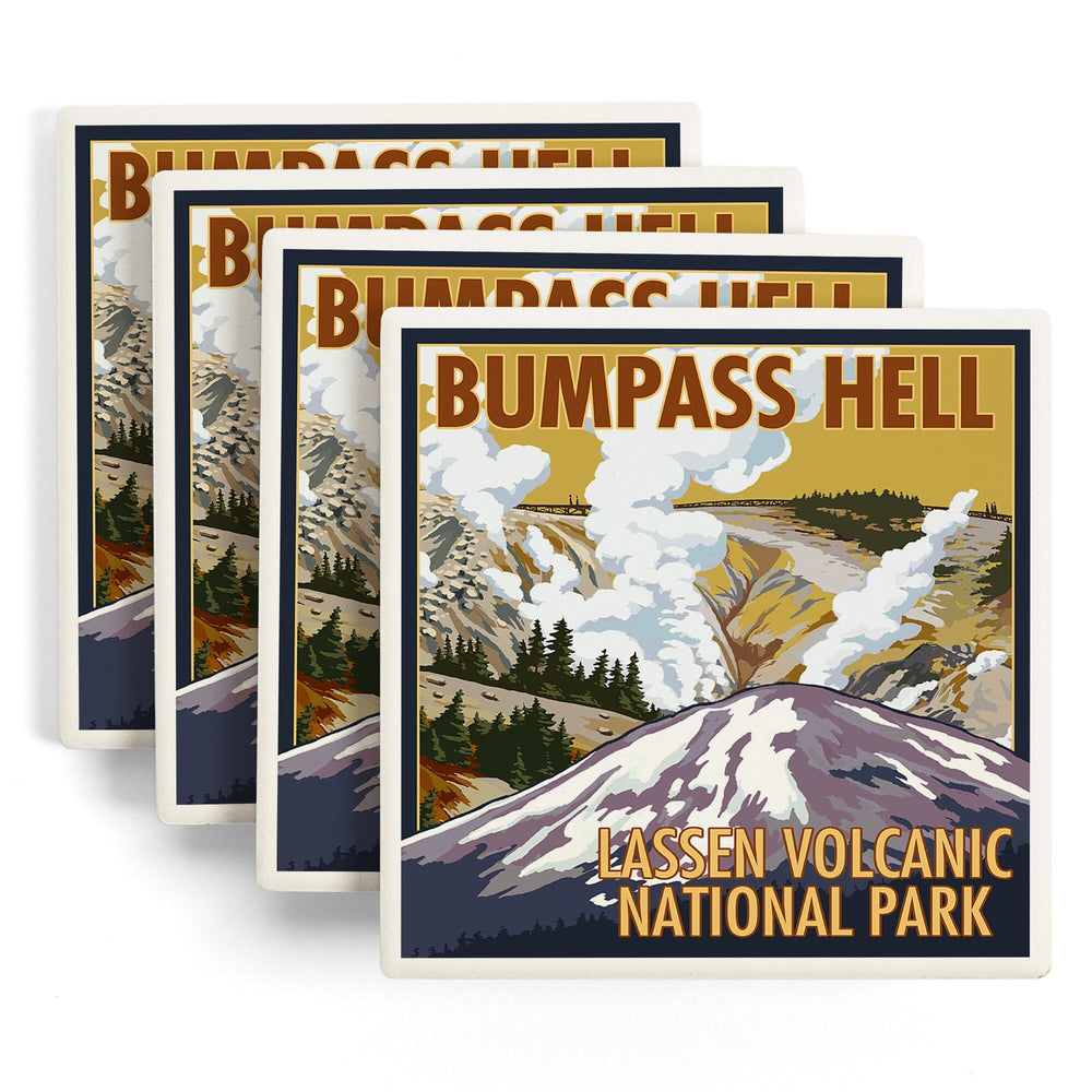 Lassen Volcanic National Park, California, Bumpass Hell, Coasters Coasters Lantern Press 