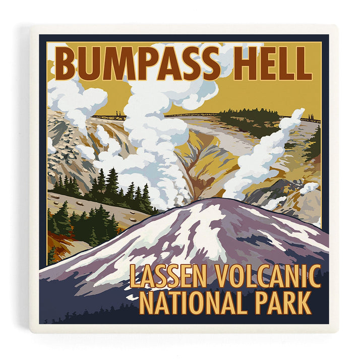 Lassen Volcanic National Park, California, Bumpass Hell, Coasters Coasters Lantern Press Coaster 