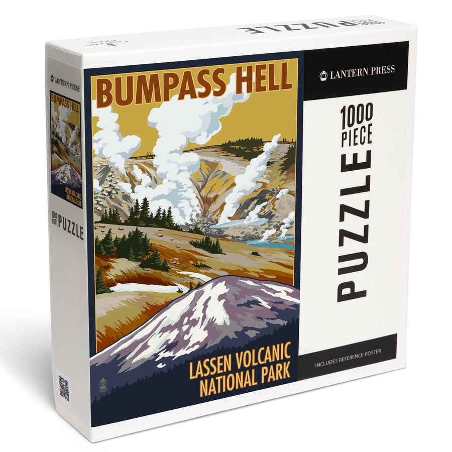 Lassen Volcanic National Park, California, Bumpass Hell, Jigsaw Puzzle Puzzle Lantern Press 