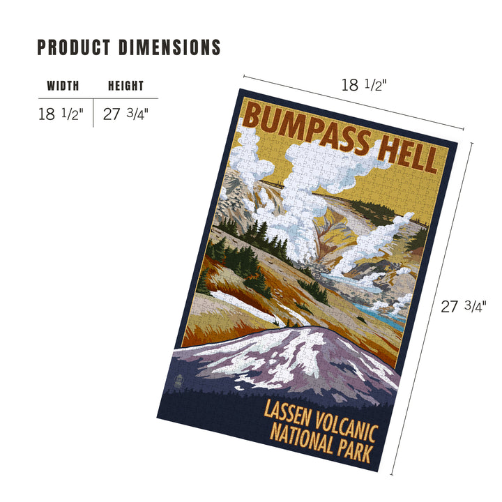 Lassen Volcanic National Park, California, Bumpass Hell, Jigsaw Puzzle Puzzle Lantern Press 