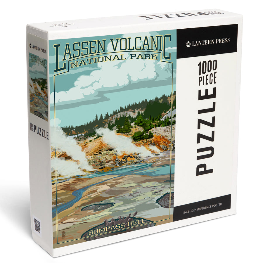 Lassen Volcanic National Park, California, Bumpass Hell Scene, Jigsaw Puzzle Puzzle Lantern Press 