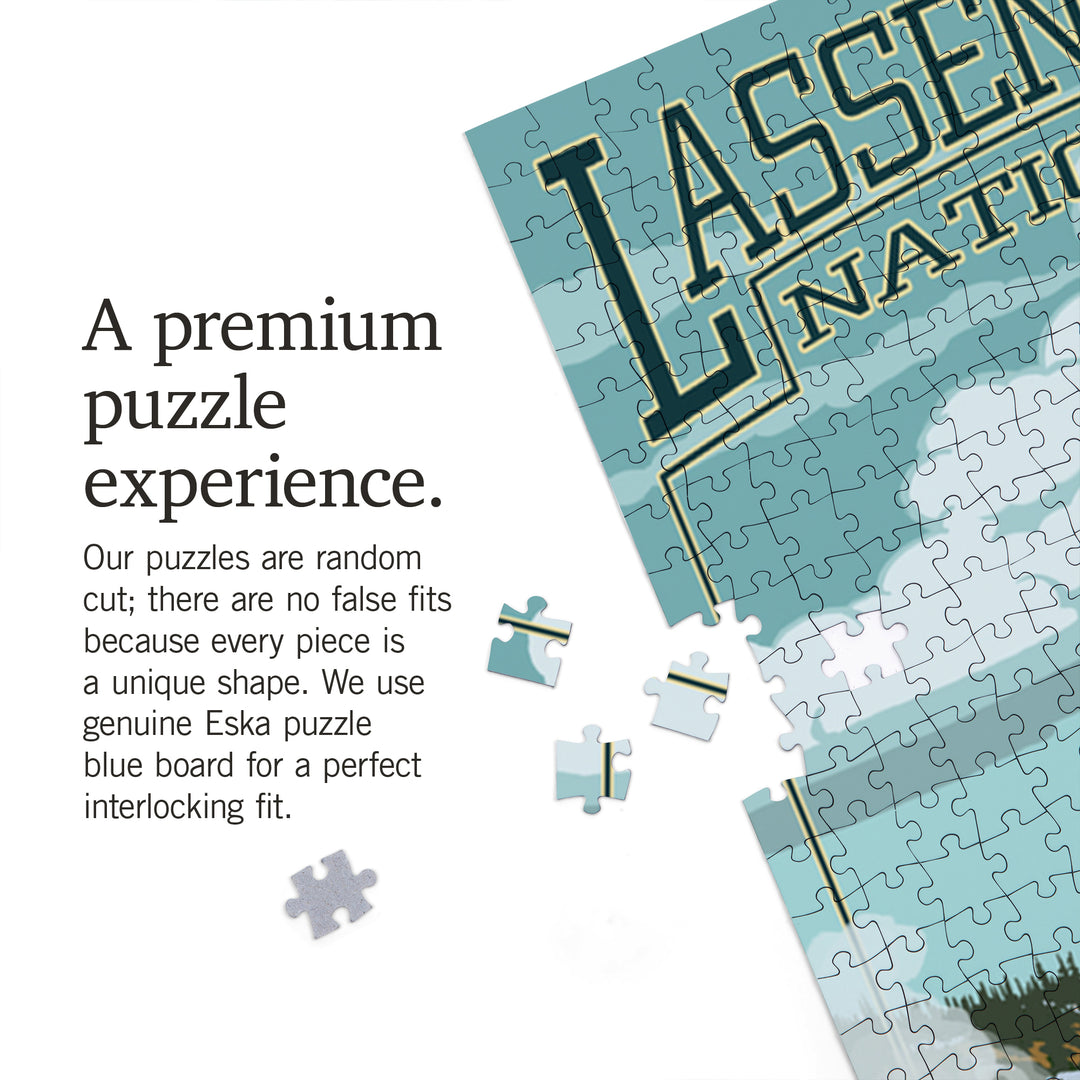 Lassen Volcanic National Park, California, Bumpass Hell Scene, Jigsaw Puzzle Puzzle Lantern Press 