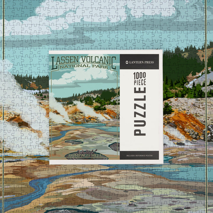 Lassen Volcanic National Park, California, Bumpass Hell Scene, Jigsaw Puzzle Puzzle Lantern Press 