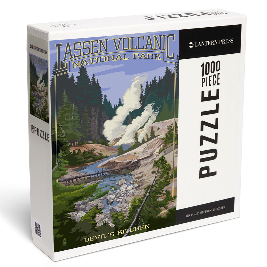 Lassen Volcanic National Park, California, Devil's Kitchen, Jigsaw Puzzle Puzzle Lantern Press 