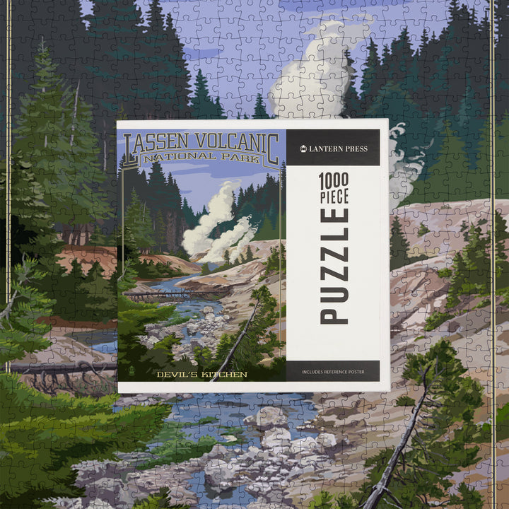 Lassen Volcanic National Park, California, Devil's Kitchen, Jigsaw Puzzle Puzzle Lantern Press 