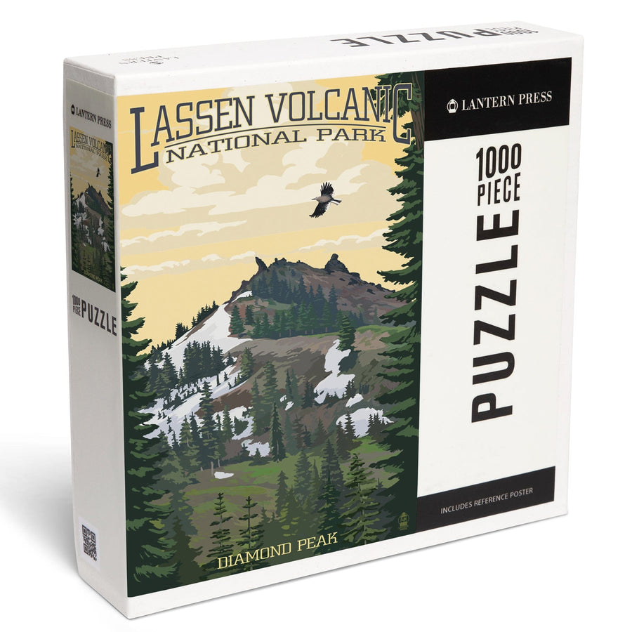 Lassen Volcanic National Park, California, Diamond Peak, Jigsaw Puzzle Puzzle Lantern Press 