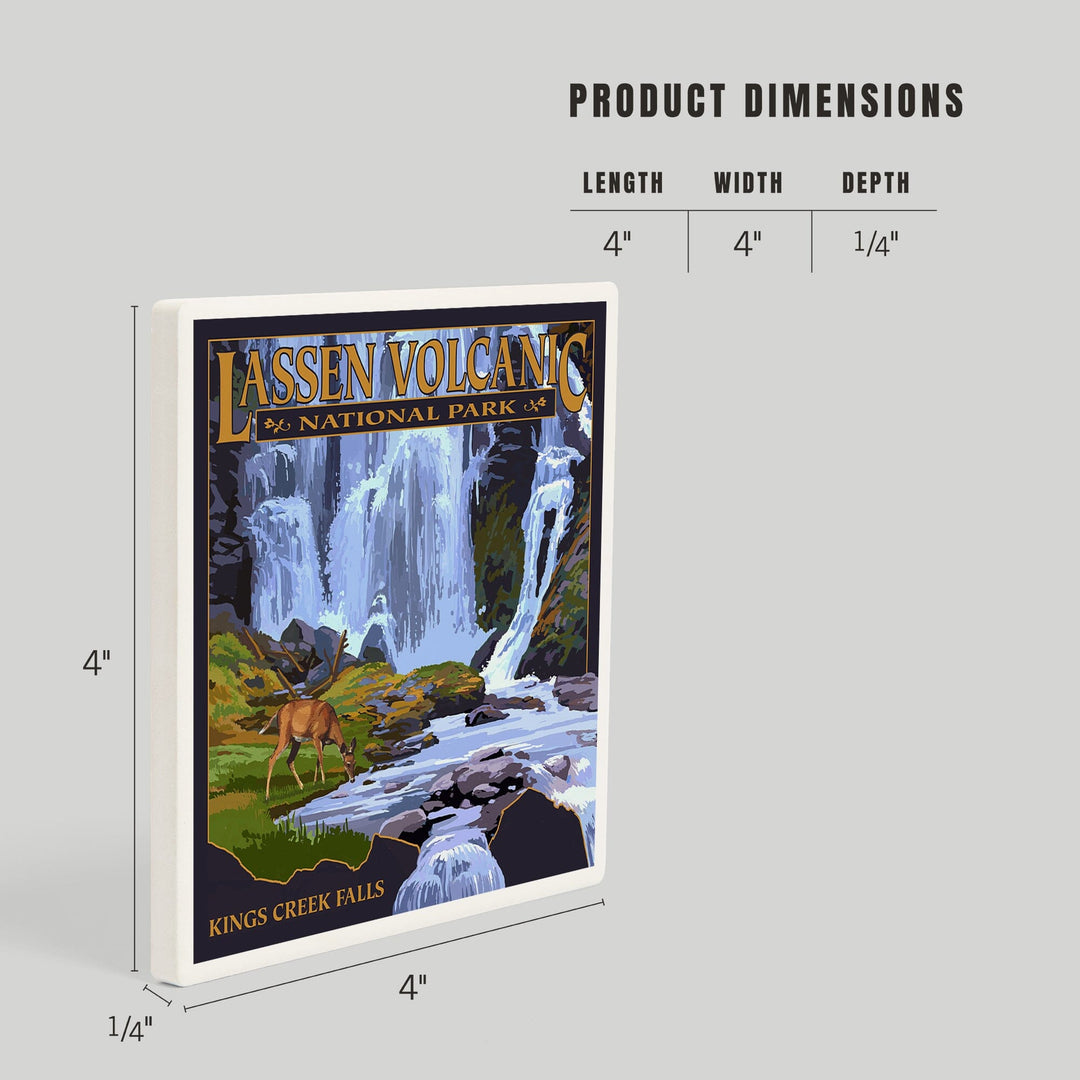 Lassen Volcanic National Park, California, Kings Creek Falls, Coasters Coasters Lantern Press 