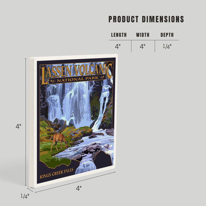 Lassen Volcanic National Park, California, Kings Creek Falls, Coasters Coasters Lantern Press 