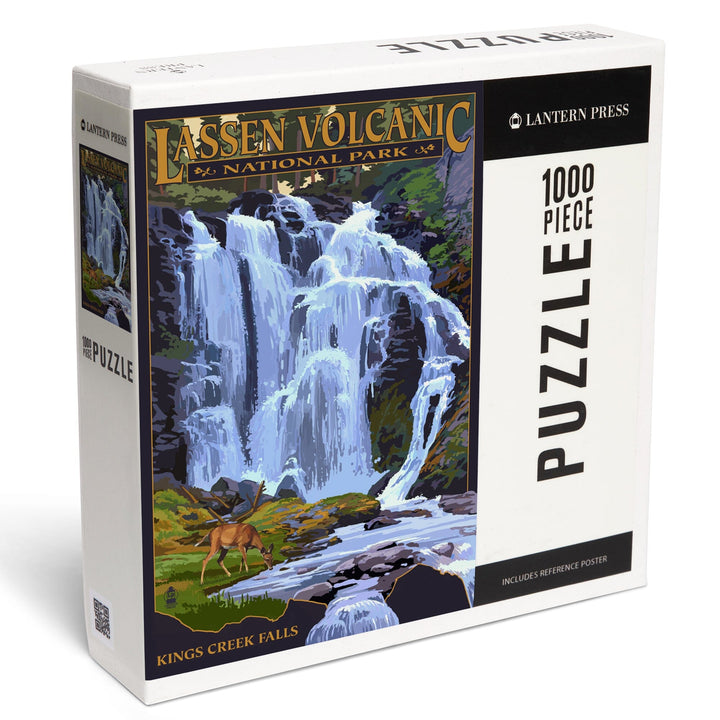 Lassen Volcanic National Park, California, Kings Creek Falls, Jigsaw Puzzle Puzzle Lantern Press 
