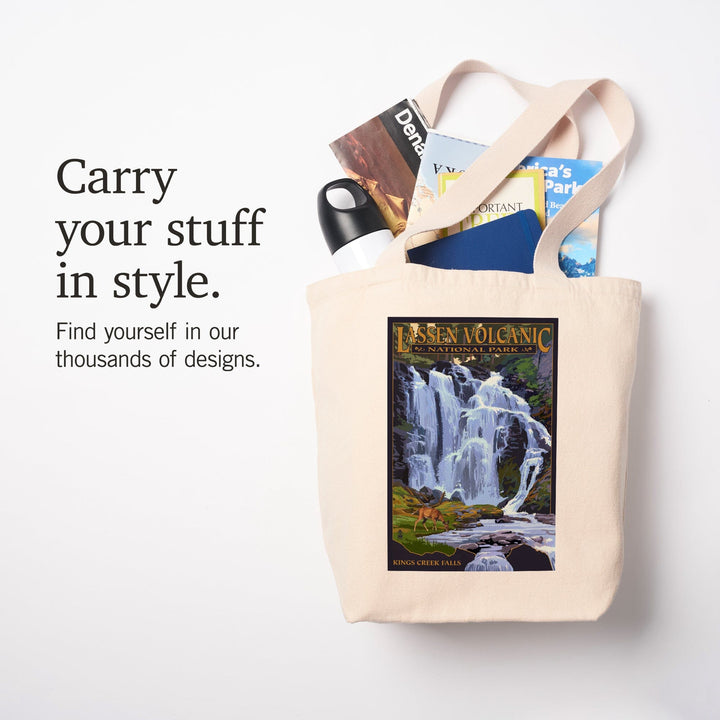 Lassen Volcanic National Park, California, Kings Creek Falls, Tote Bag Totes Lantern Press 