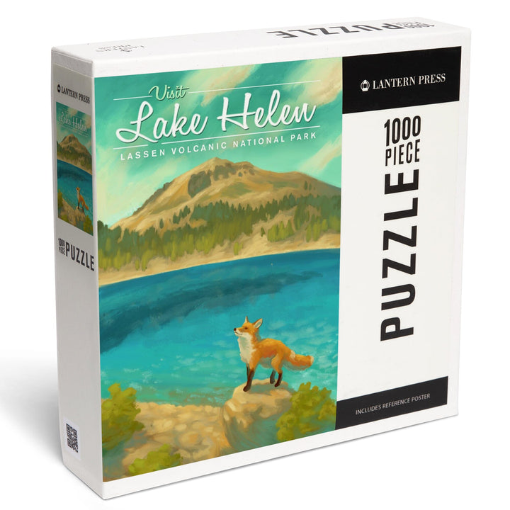 Lassen Volcanic National Park, California, Lake Helen, Oil Painting, Jigsaw Puzzle Puzzle Lantern Press 