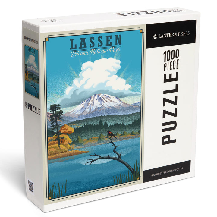 Lassen Volcanic National Park, California, Lithograph National Park Series, Jigsaw Puzzle Puzzle Lantern Press 