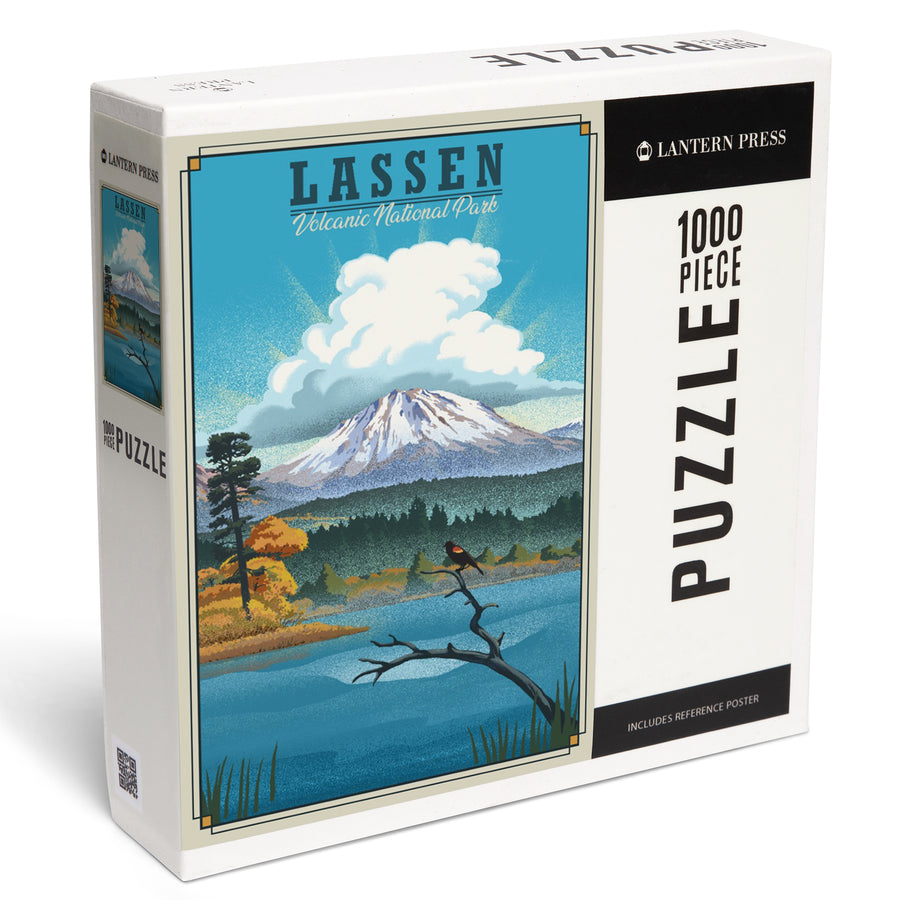 Lassen Volcanic National Park, California, Lithograph National Park Series, Jigsaw Puzzle Puzzle Lantern Press 