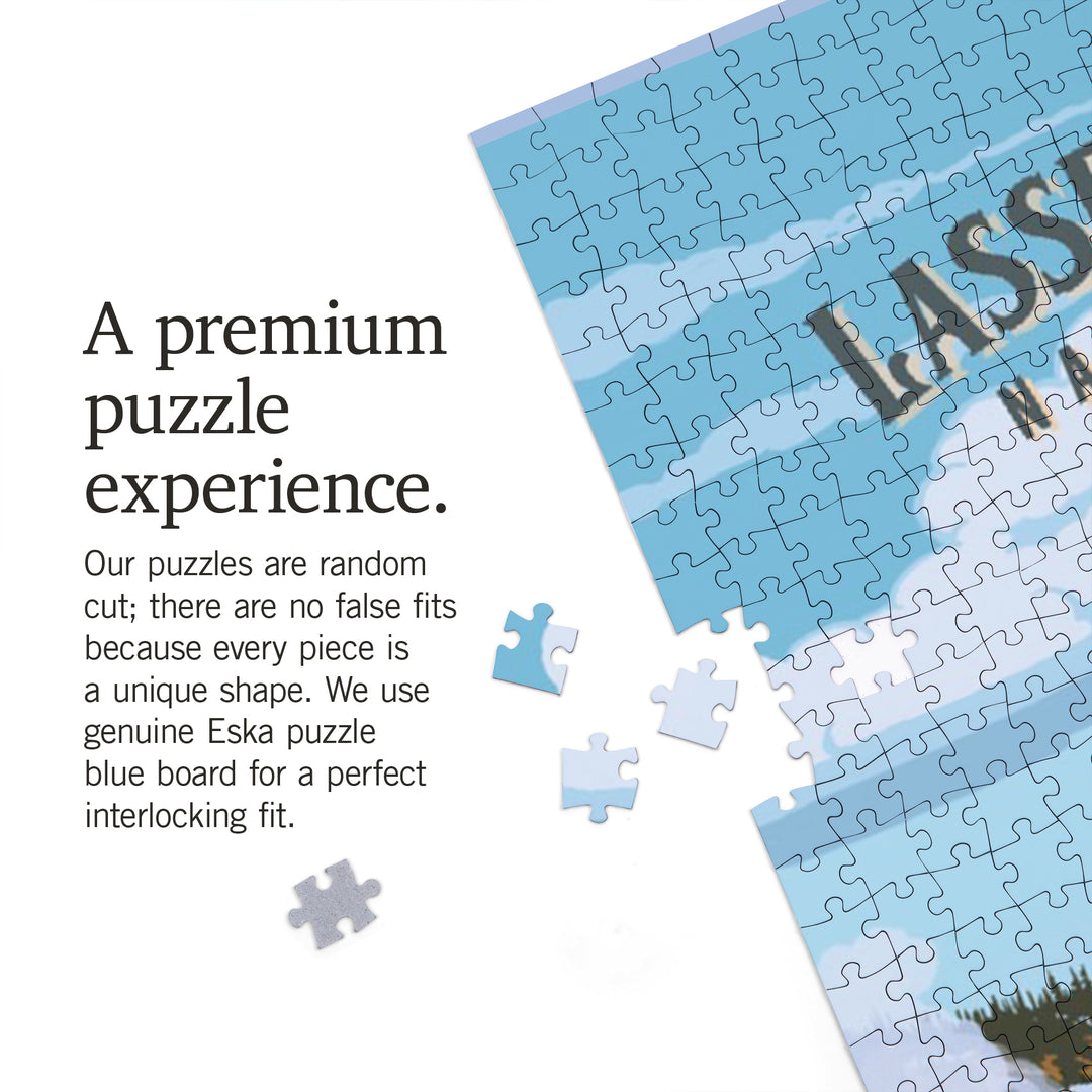 Lassen Volcanic National Park, California, Painterly National Park Series, Jigsaw Puzzle Puzzle Lantern Press 