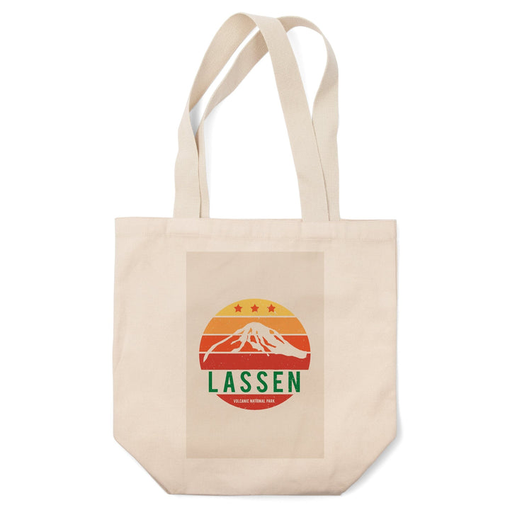 Lassen Volcanic National Park, California, Sun & Mountain, Contour, Lantern Press Artwork, Tote Bag Totes Lantern Press 