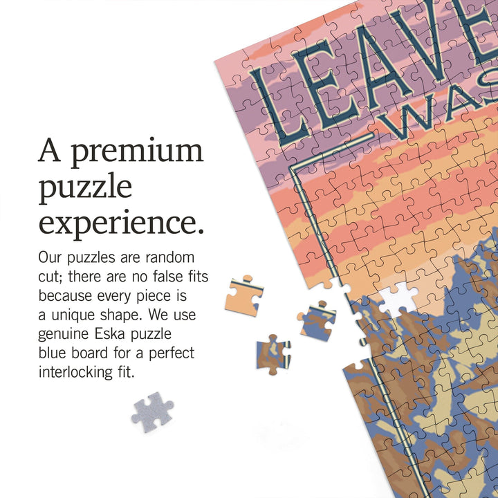 Leavenworth, Washington, Bear and Spring Flowers, Jigsaw Puzzle Puzzle Lantern Press 