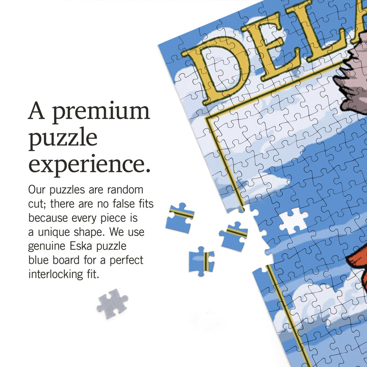 Lewes, Delaware, Destinations Sign, Jigsaw Puzzle Puzzle Lantern Press 