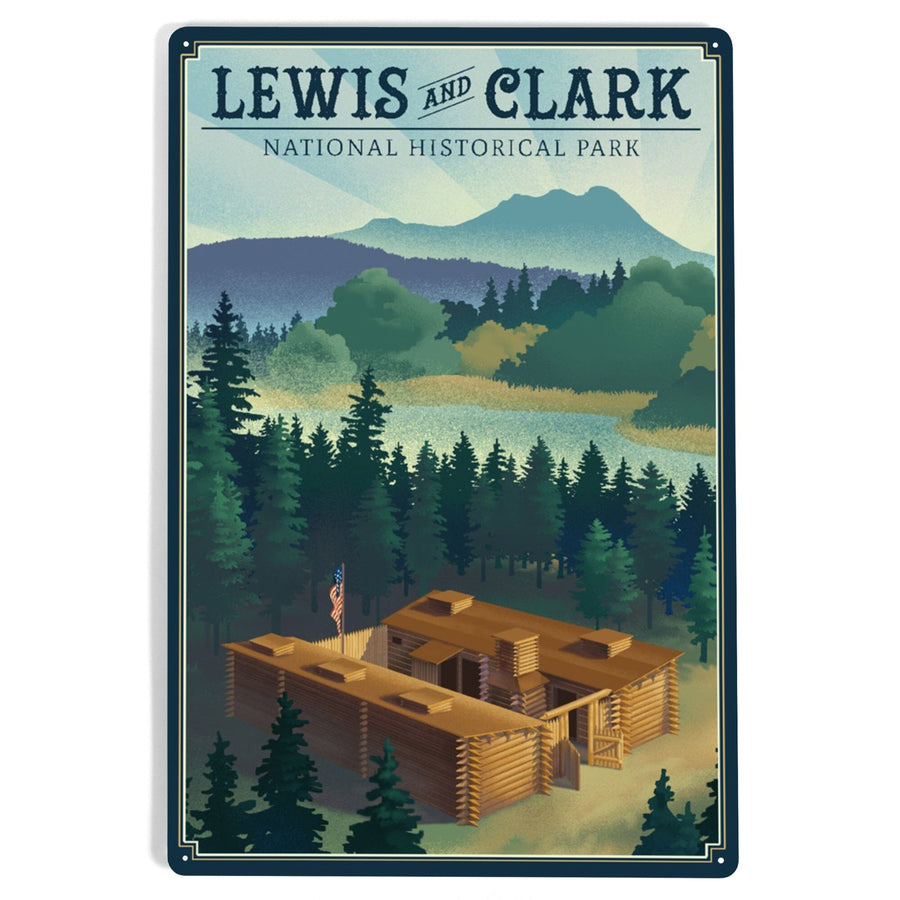 Lewis and Clark National Historical Park, Oregon, Lithograph, Metal Signs Metal Lantern Press 