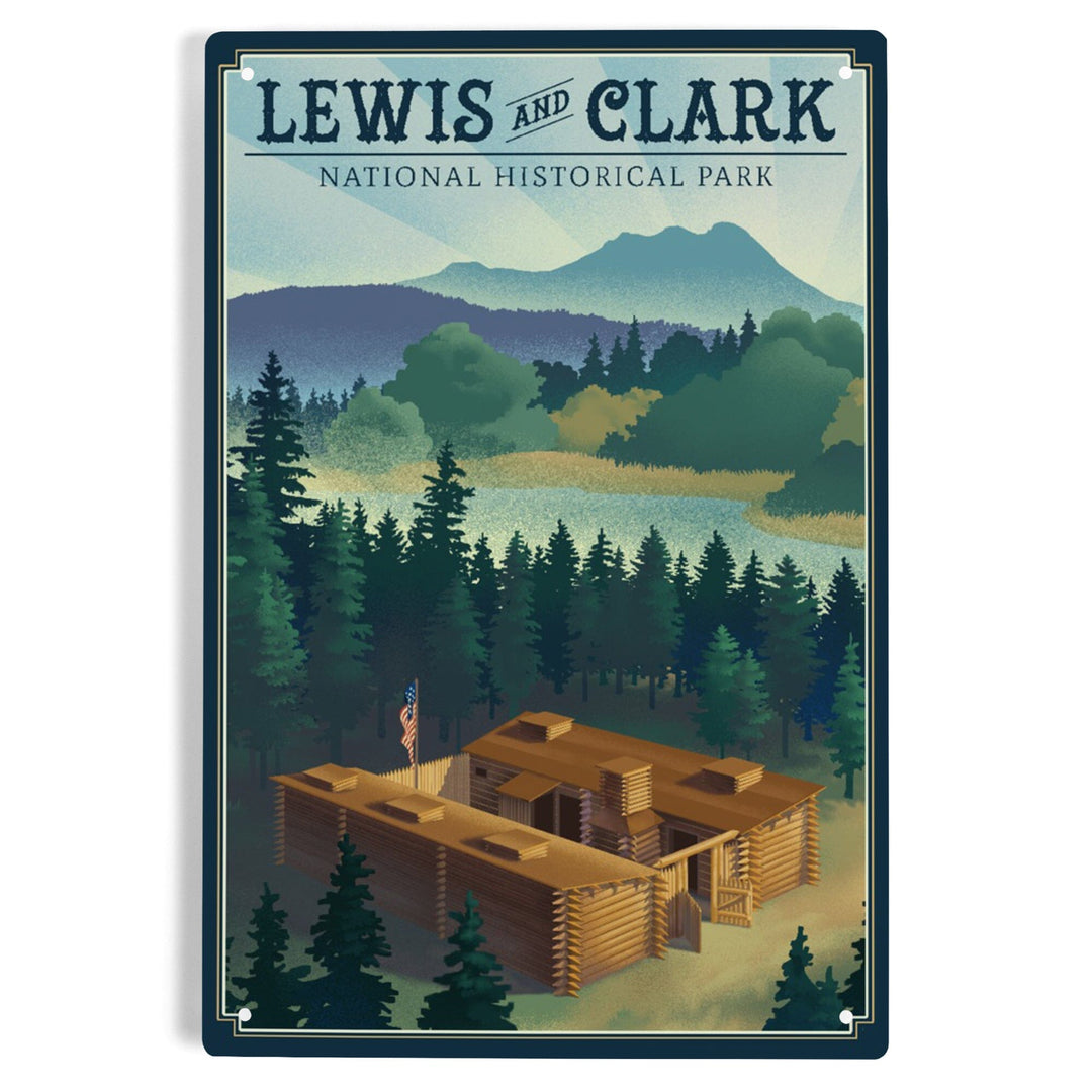 Lewis and Clark National Historical Park, Oregon, Lithograph, Metal Signs Metal Lantern Press 