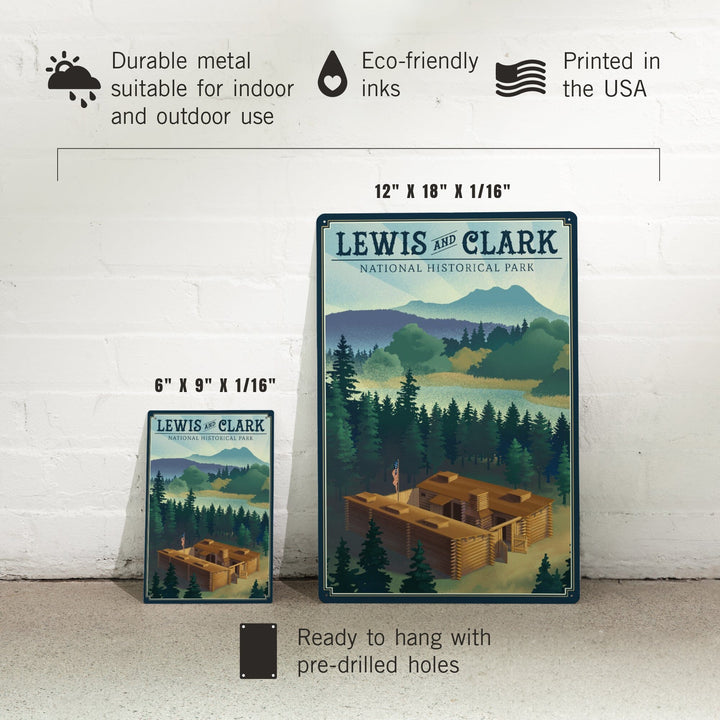 Lewis and Clark National Historical Park, Oregon, Lithograph, Metal Signs Metal Lantern Press 