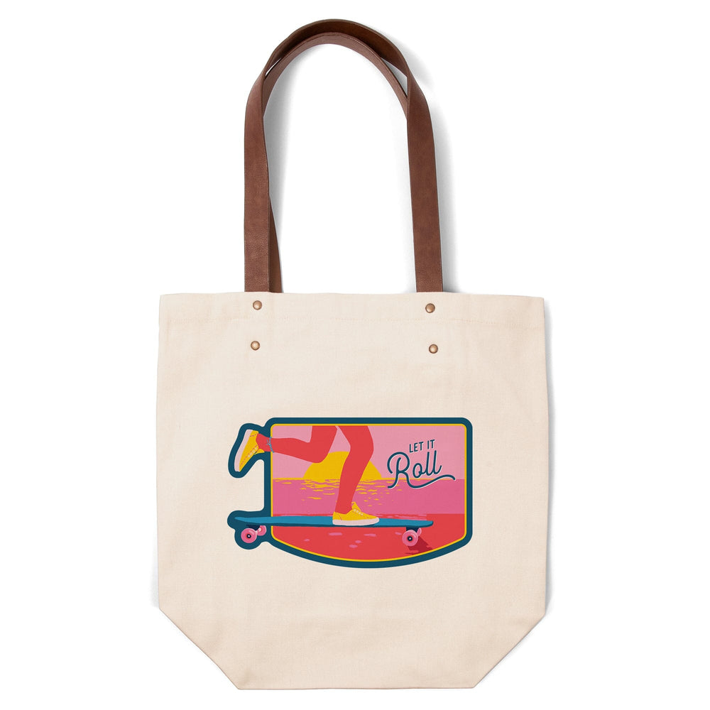 Life's a Ride Collection, Skateboarding, Let it Roll, Contour, Accessory Go Bag Totes Lantern Press 