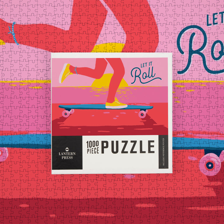 Life's A Ride Collection, Skateboarding, Let it Roll, Jigsaw Puzzle Puzzle Lantern Press 
