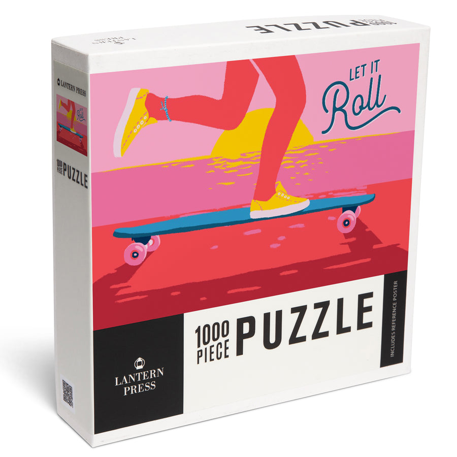 Life's A Ride Collection, Skateboarding, Let it Roll, Jigsaw Puzzle Puzzle Lantern Press 