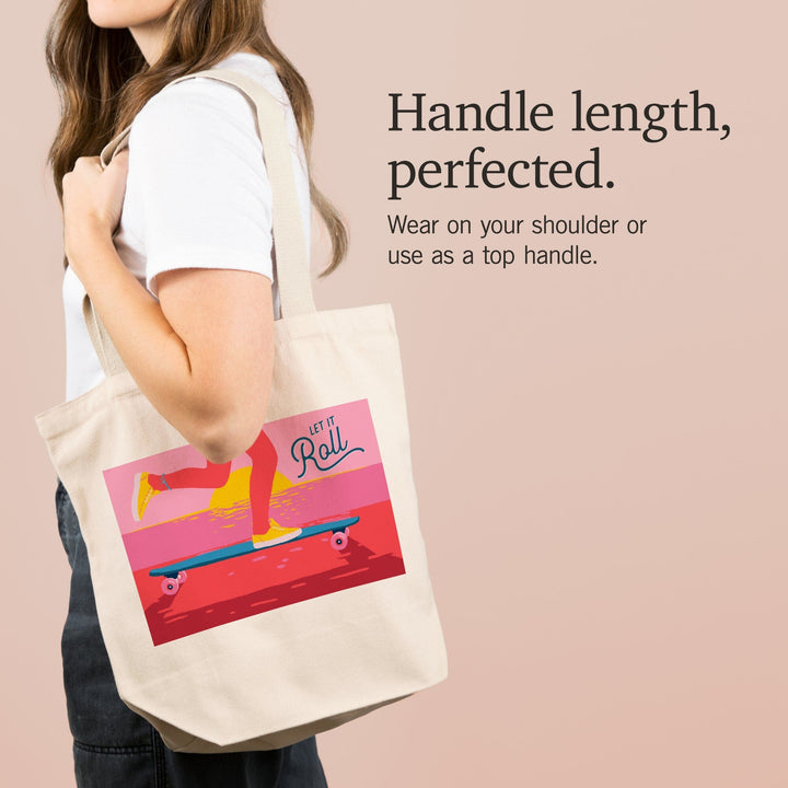 Life's A Ride Collection, Skateboarding, Let it Roll, Tote Bag Totes Lantern Press 