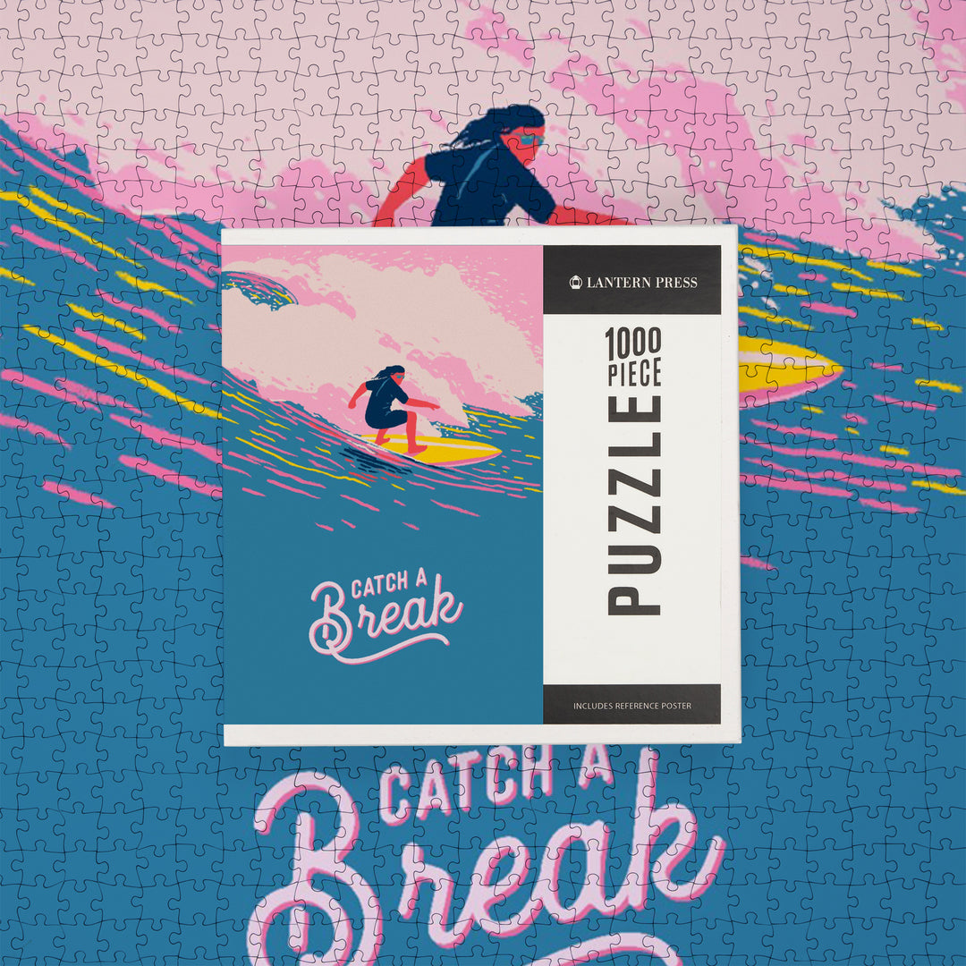 Life's A Ride Collection, Surfing, Catch a Break, Jigsaw Puzzle Puzzle Lantern Press 