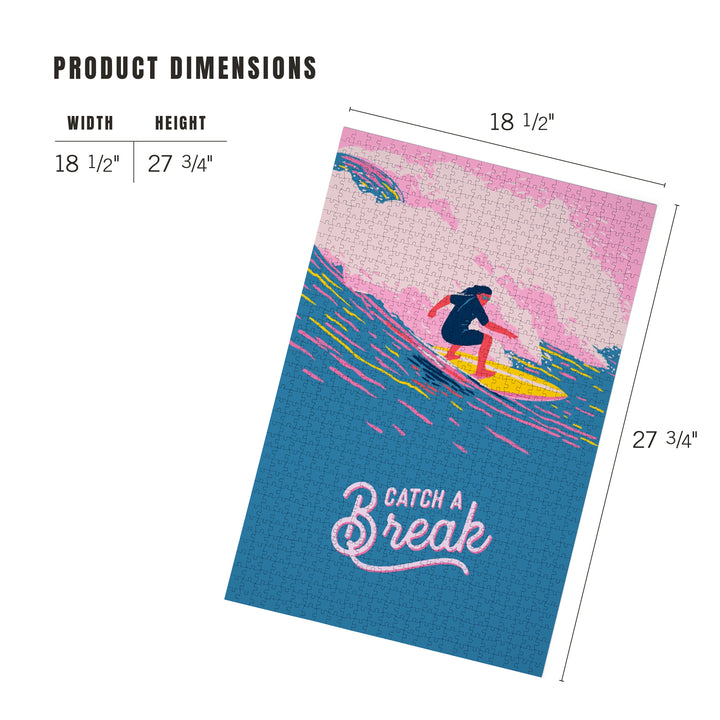 Life's A Ride Collection, Surfing, Catch a Break, Jigsaw Puzzle Puzzle Lantern Press 