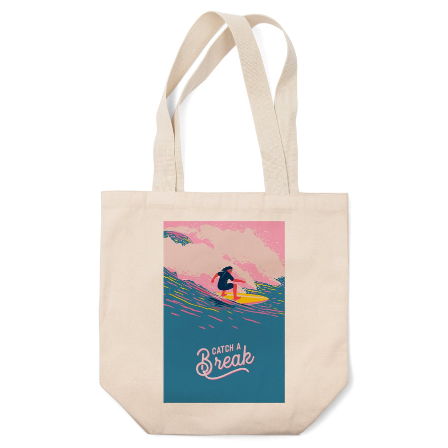 Life's A Ride Collection, Surfing, Catch a Break, Tote Bag Totes Lantern Press 