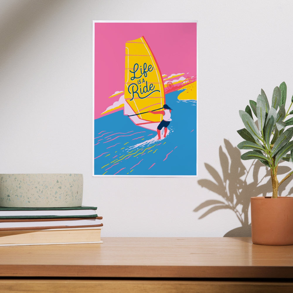 Life's A Ride Collection, Windsurfing, Life is a Ride, Art & Giclee Prints Art Lantern Press 