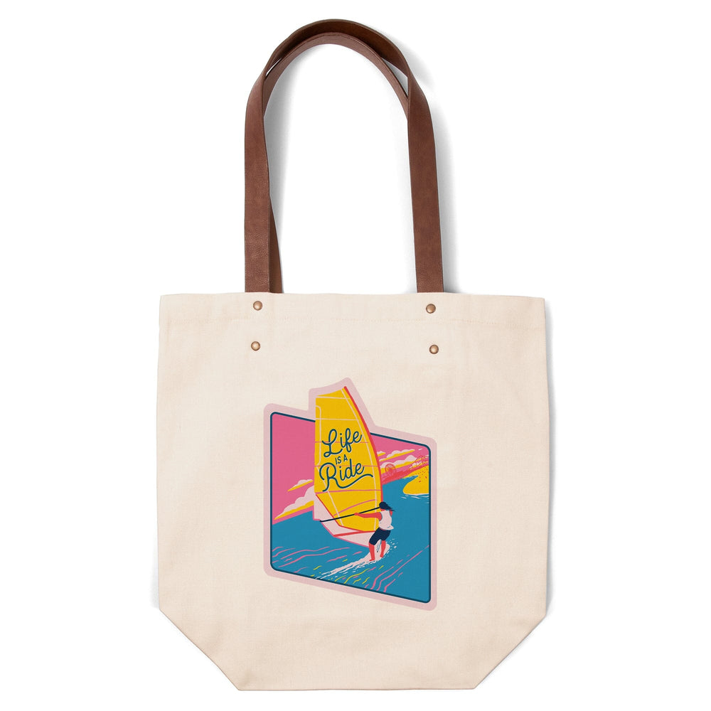 Life's A Ride Collection, Windsurfing, Life is a Ride, Contour, Accessory Go Bag Totes Lantern Press 