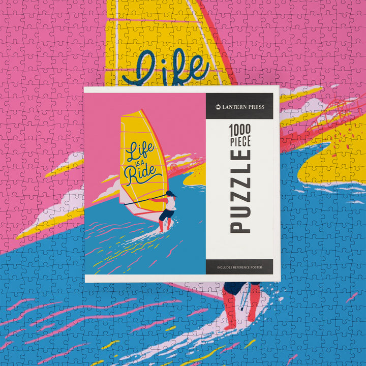 Life's A Ride Collection, Windsurfing, Life is a Ride, Jigsaw Puzzle Puzzle Lantern Press 