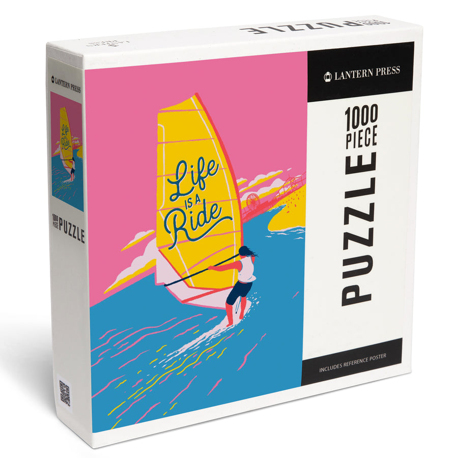 Life's A Ride Collection, Windsurfing, Life is a Ride, Jigsaw Puzzle Puzzle Lantern Press 