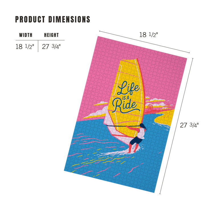 Life's A Ride Collection, Windsurfing, Life is a Ride, Jigsaw Puzzle Puzzle Lantern Press 