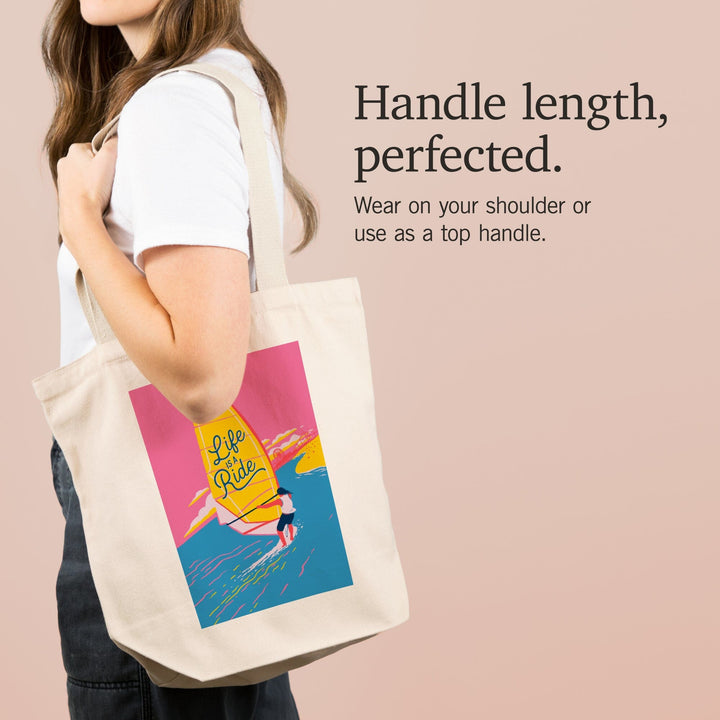 Life's A Ride Collection, Windsurfing, Life is a Ride, Tote Bag - Lantern Press