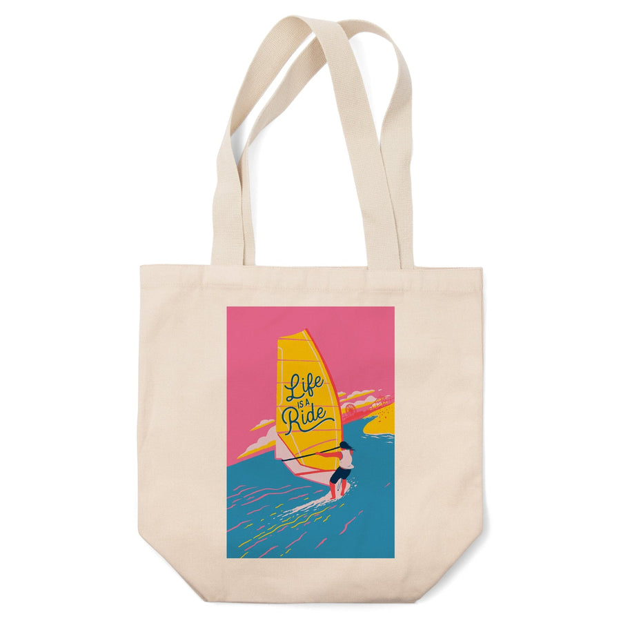 Life's A Ride Collection, Windsurfing, Life is a Ride, Tote Bag Totes Lantern Press 