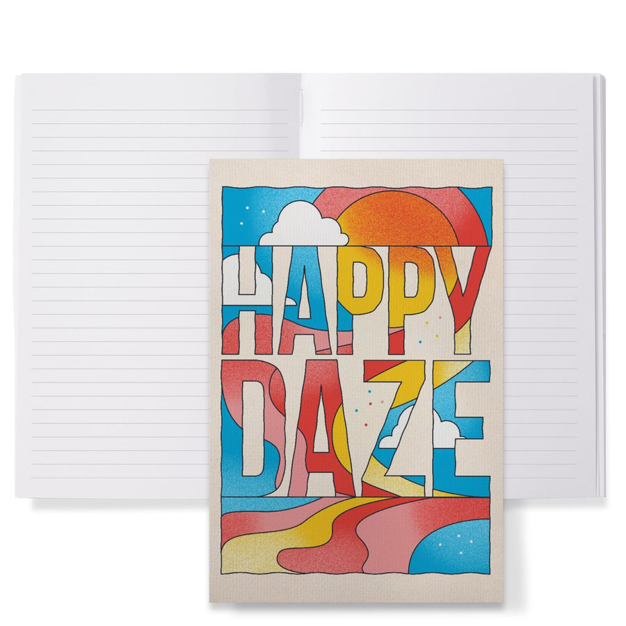 Lined 6x9 Journal, 70s Sunshine Collection, Happy Daze, Lay Flat, 193 Pages, FSC paper Home Lantern Press 