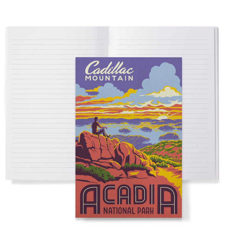 Lined 6x9 Journal, Acadia National Park, Maine, Explorer Series, Cadillac Mountain, Lay Flat, 193 Pages, FSC paper Home Lantern Press 