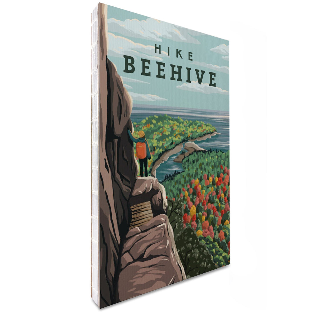 Lined 6x9 Journal, Acadia National Park, Maine, Hike Beehive, Fall, Illustration, Lay Flat, 193 Pages, FSC paper Home Lantern Press 