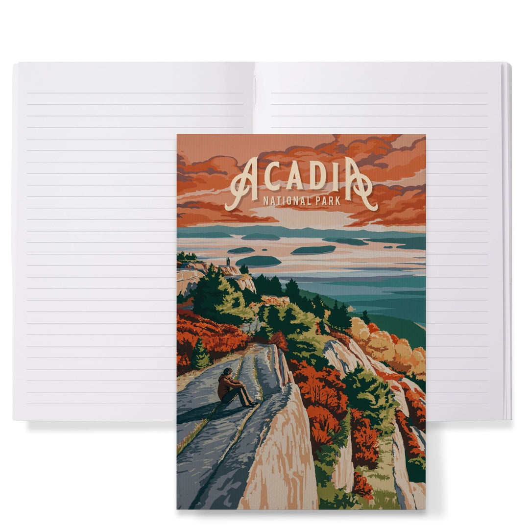 Lined 6x9 Journal, Acadia National Park, Maine, Painterly National Park Series, Lay Flat, 193 Pages, FSC paper Home Lantern Press 