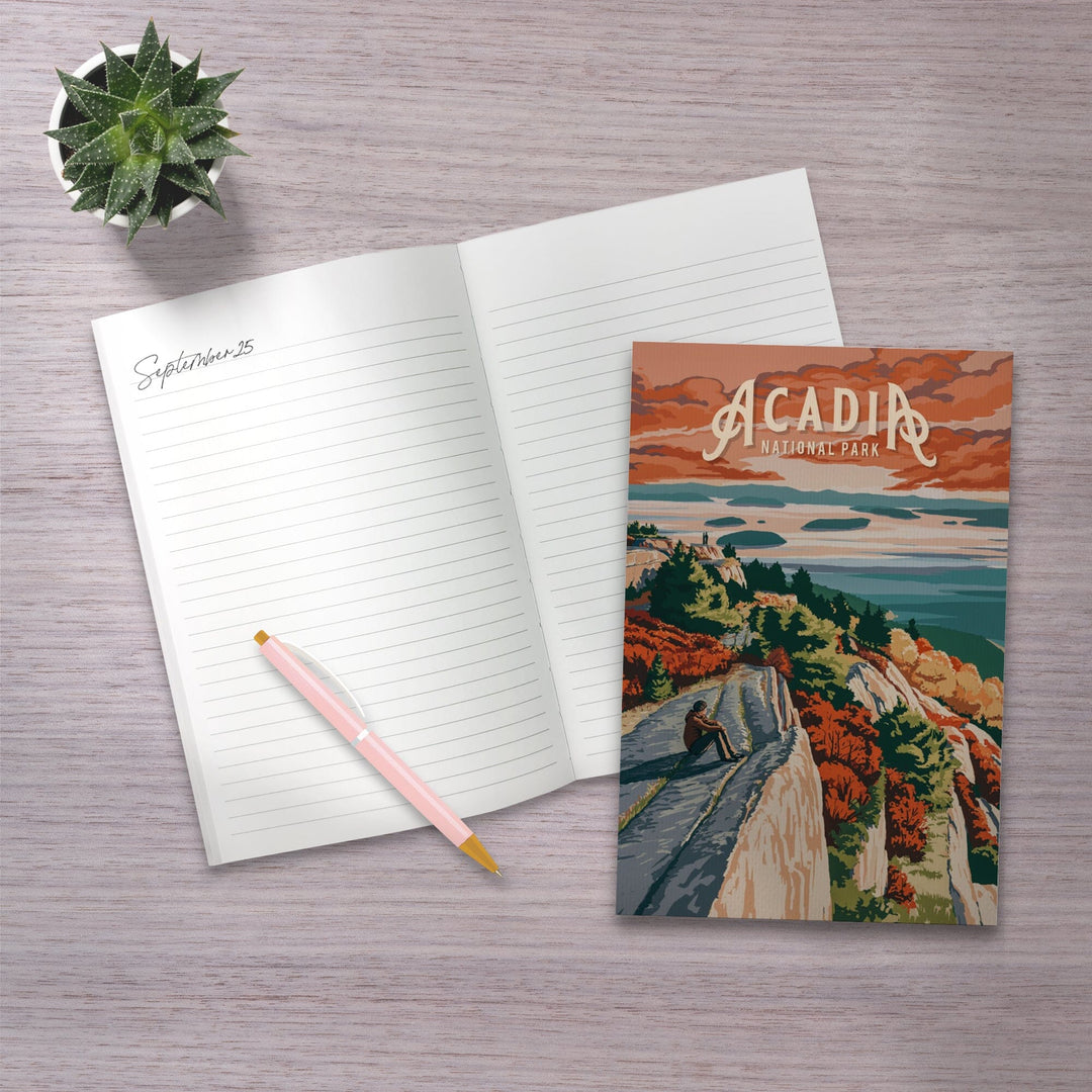 Lined 6x9 Journal, Acadia National Park, Maine, Painterly National Park Series, Lay Flat, 193 Pages, FSC paper Home Lantern Press 