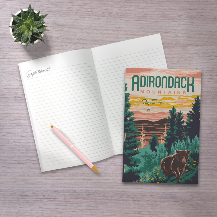 Lined 6x9 Journal, Adirondack Mountains, Explorer Series, Lay Flat, 193 Pages, FSC paper Home Lantern Press 